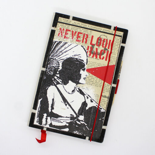 medium notebook Never look back